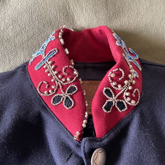 Beaded Military Style Riding Jacket Small - Picture 2 of 9